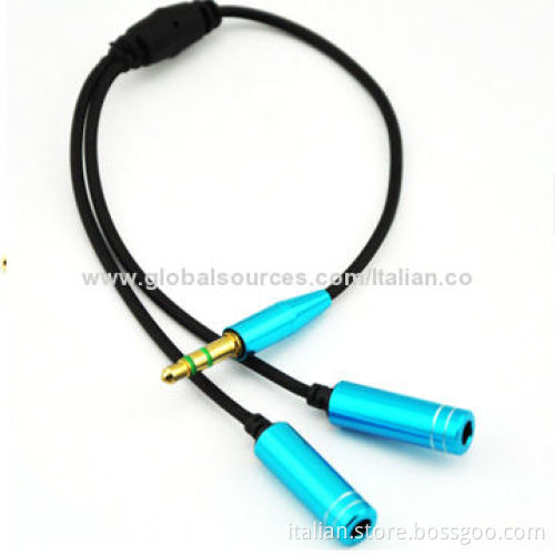 High quality 3.5mm audio cable male to 2 female
